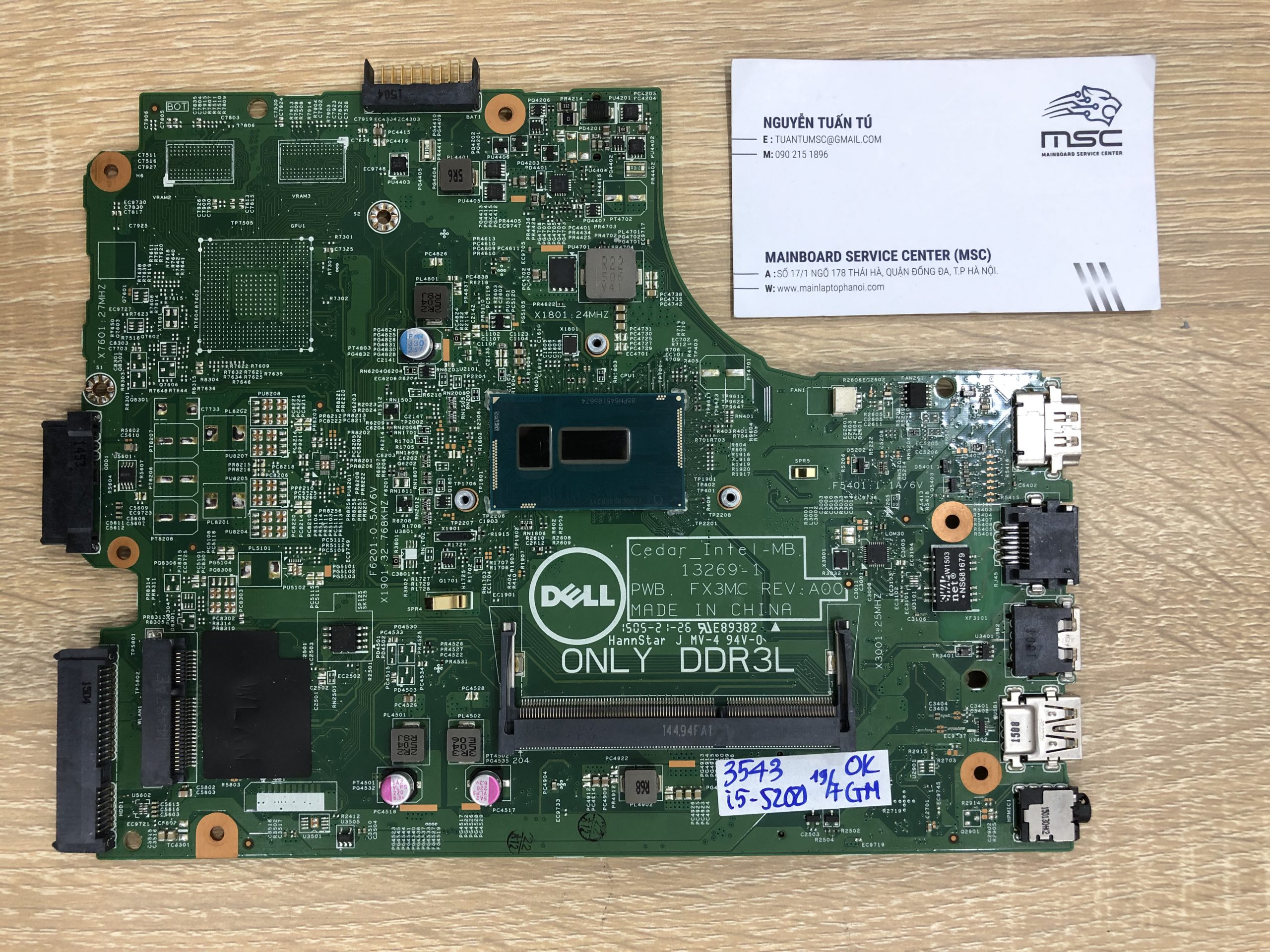 Main Laptop Dell Inspiron 15 3543